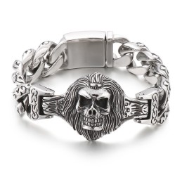 Kraniehoved Blomst Titanium Armbånd Til Mænd