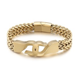 Cross Hook Titanium Herrearmbånd Med Tilbehør