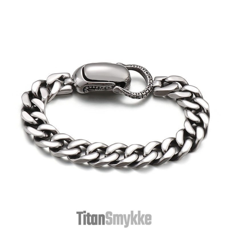 Chic Cubansk Titaniumarmbånd Til Mænd