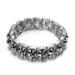 Ghost Cross Skull Titanium Armbånd Til Mænd