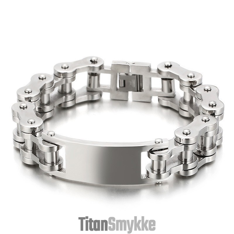 Cool Chic Biker Titanium Armbånd Til Mænd