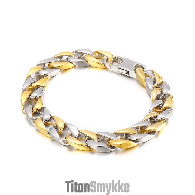 Cool Hip Hop Rock Mode Titanium Armbånd Til Herrer