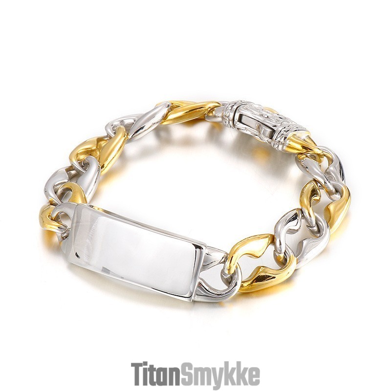 Cool Hip Hop Rock Mode Titanium Armbånd Til Herrer