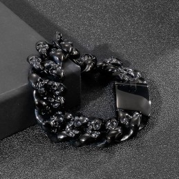 Cool Dobbelt Kranium Titanium Armbånd Til Mænd