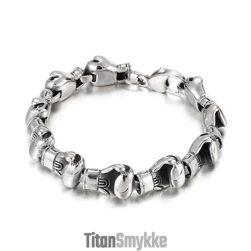 Cool Hiphop-Boksearmbånd I Titanium Til Mænd