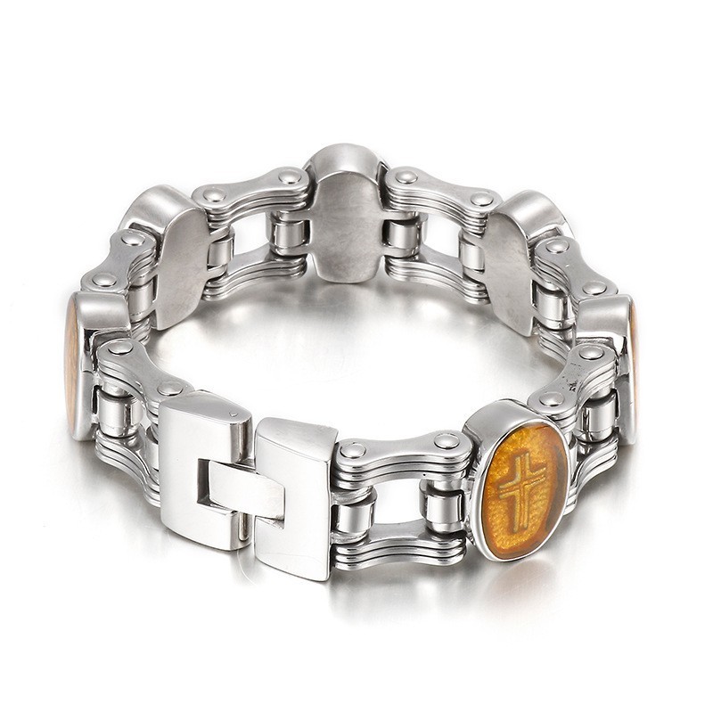 Street Fashion Cross Bicycle Herre Titanium Armbånd