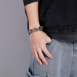 Cool Skull Titanium Armbånd Til Mænd