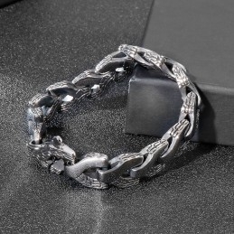 Cool Chic Style Dragon Bone Herre Titanium Armbånd