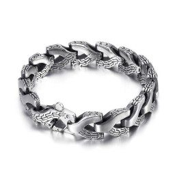Cool Chic Style Dragon Bone Herre Titanium Armbånd