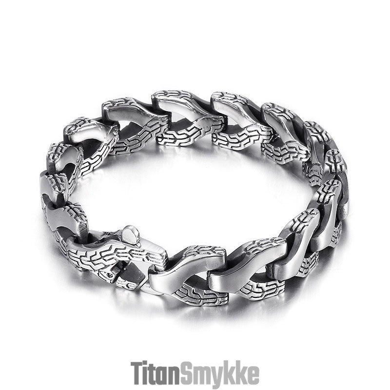 Cool Chic Style Dragon Bone Herre Titanium Armbånd