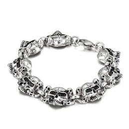Populært Mode Kraniehoved Spøgelseshoved Herre Titanium Armbånd