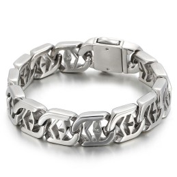 Cross Hollow Chic Style Titanium Armbånd Til Herrer