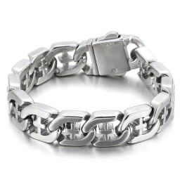 Cross Hollow Chic Style Titanium Armbånd Til Mænd