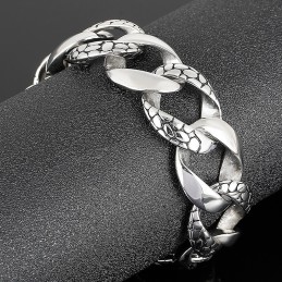 Street Style Cool Herrearmbånd Med Slangemotiv I Titanium