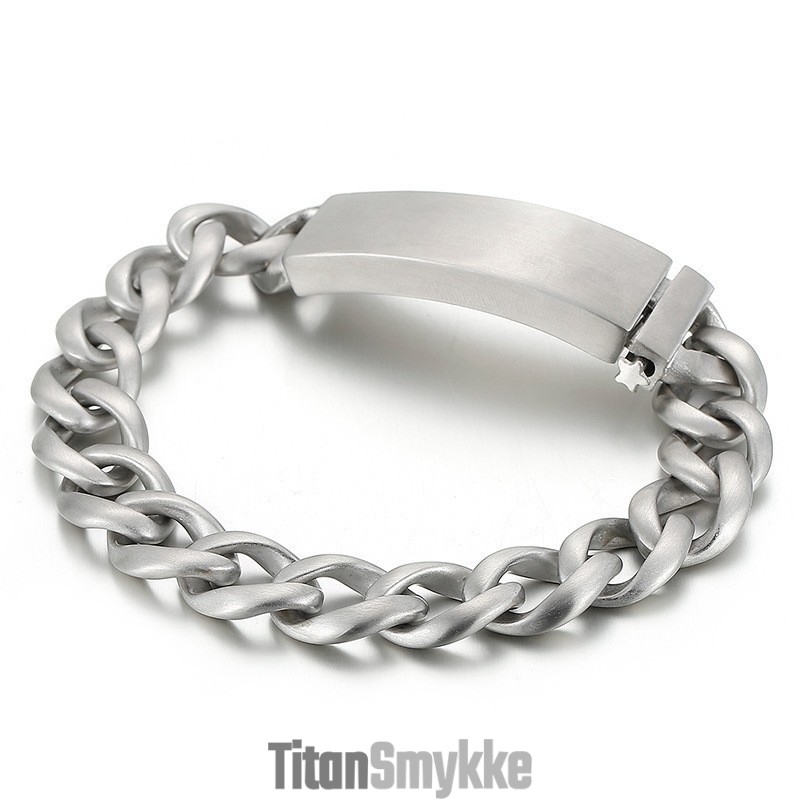 Street Cool Herrearmbånd I Titanium Med Sandfinish