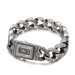 Chic Style Herrearmbånd Med Casting Charm I Titanium