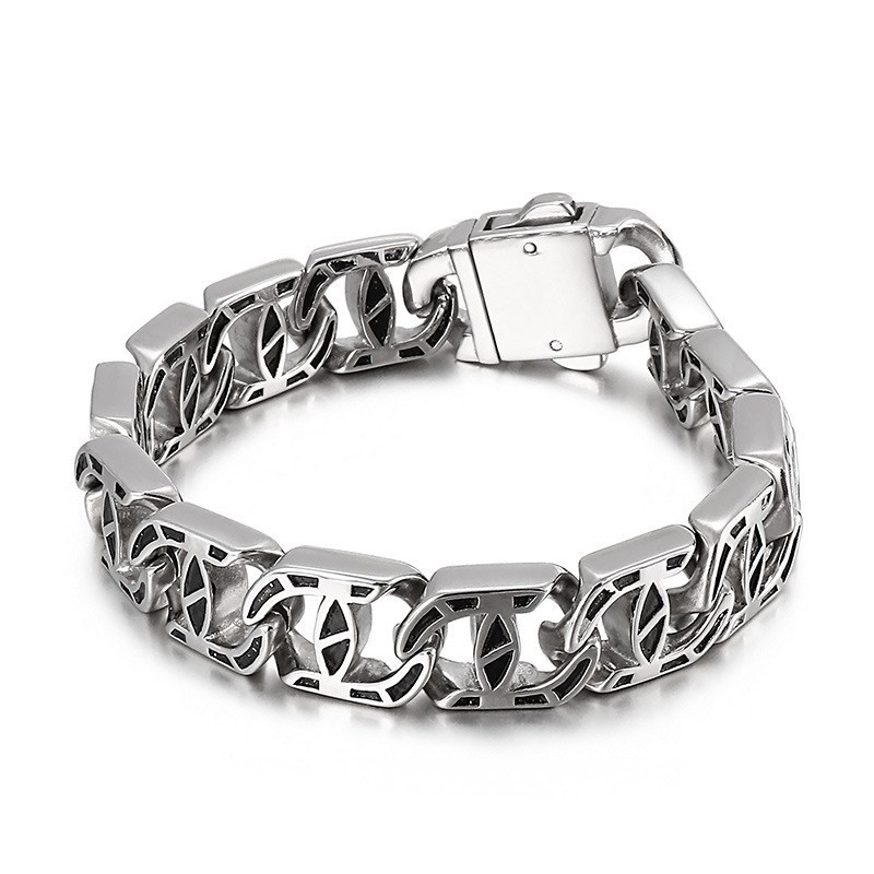 Chic Style Herrearmbånd Med Casting Charm I Titanium