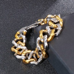 Herrearmbånd Med Interguld, Firesidet Slibning, Smykker