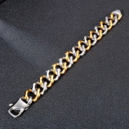 Herrearmbånd Med Interguld, Firesidet Slibning, Smykker