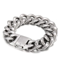Fede Herresmykker Moderigtige Titanium Blanke Armbånd
