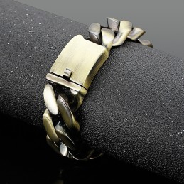Moderigtigt Blændende Armbånd Bronze Titanium Armbånd
