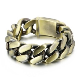Moderigtigt Blændende Armbånd Bronze Titanium Armbånd