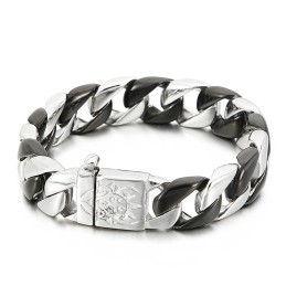 Sort Titanium Armbånd Til Mænd