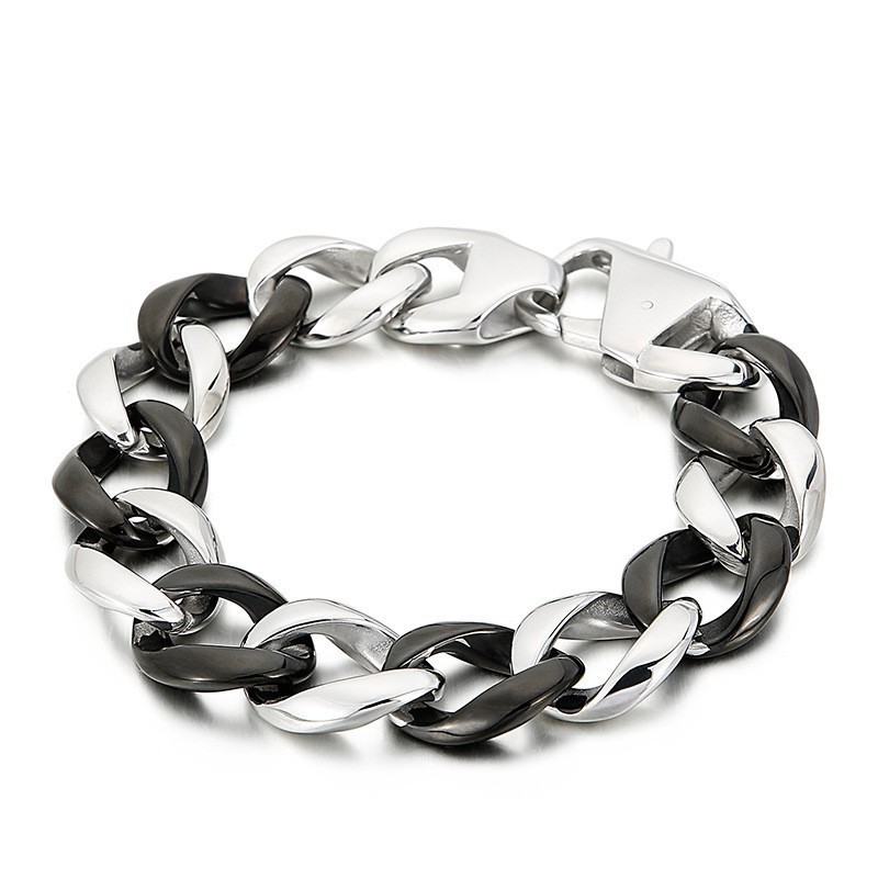 Sort Titanium Armbånd Til Mænd