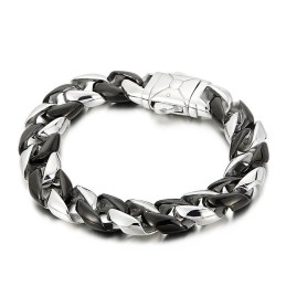 Sort Titanium Armbånd Til Mænd