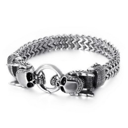 Chic Style Herrearmbånd Med Diamantkranie