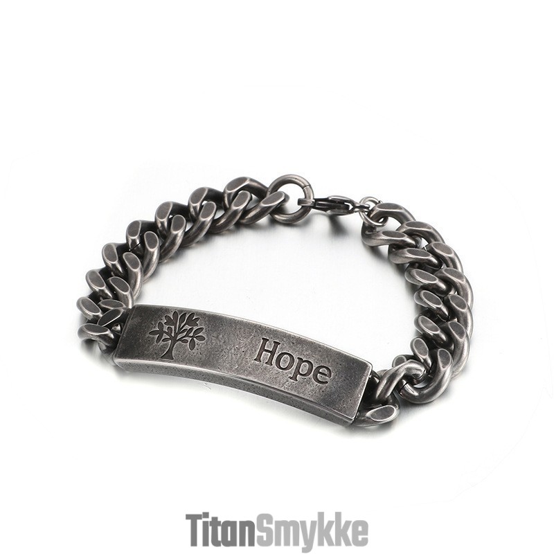 Moderigtigt Titaniumarmbånd Med Livets Træ Til Mænd