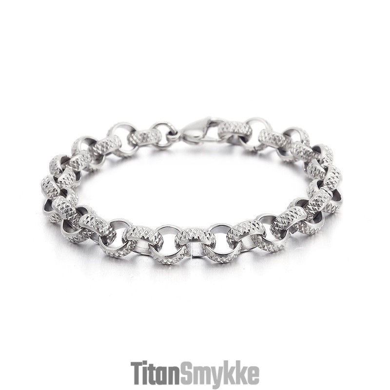 Ancient Chic Cross O-Formet Titaniumkædearmbånd