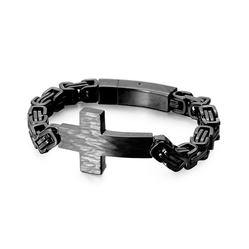 Krucifiksarmbånd Herrearmbånd Med Kejserrygge Krucifiksarmbånd Herrearmbånd Med Kejserrygge