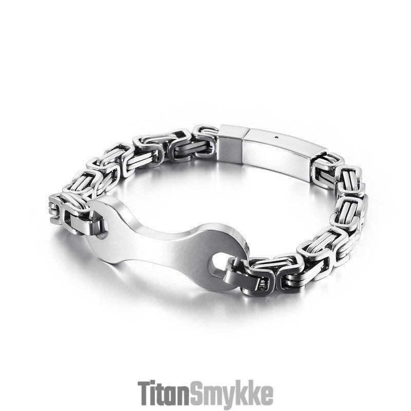 Fashion Tide Titanium Kejserkædearmbånd Til Mænd