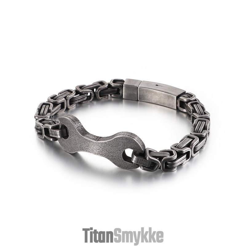 Fashion Tide Titanium Kejserkædearmbånd Til Mænd