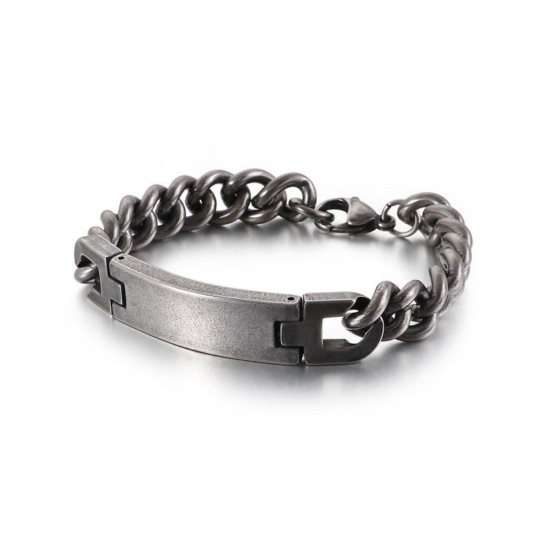 Fashion Bend Herrearmbånd I Titanium Fashion Bend Herrearmbånd I Titanium