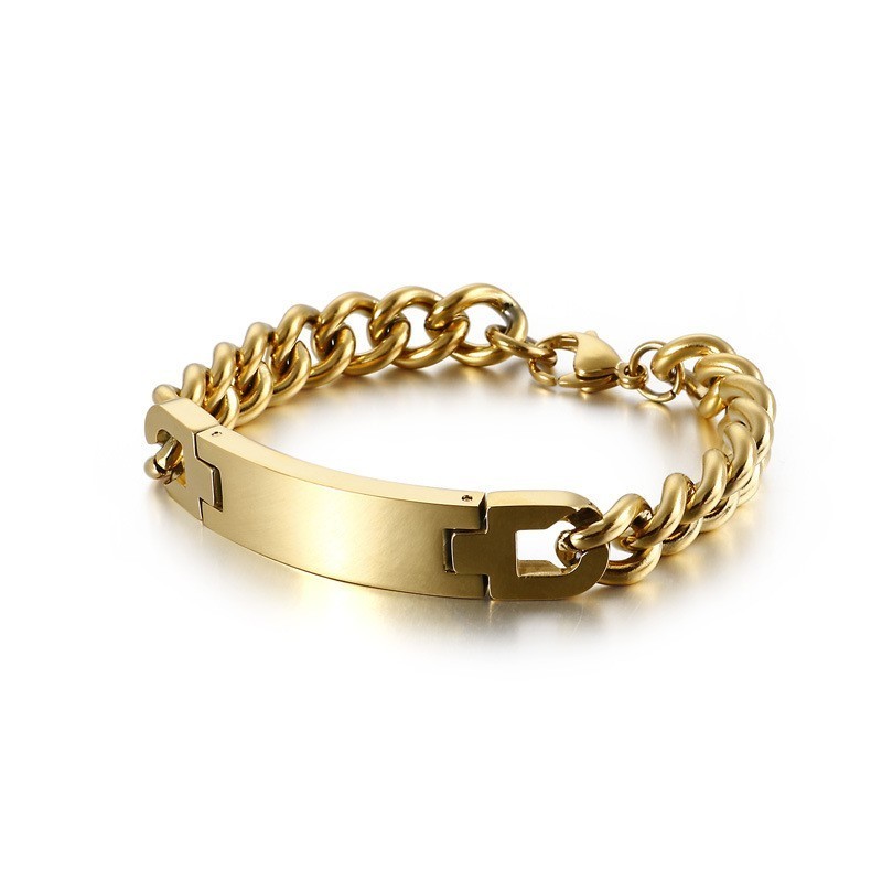 Fashion Bend Herrearmbånd I Titanium