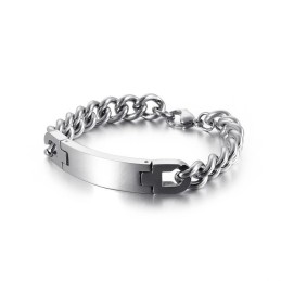 Fashion Bend Brand Herrearmbånd I Titanium