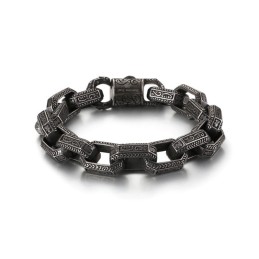 New Chic Herrearmbånd Med Mønster I Titanium Og Tidevand