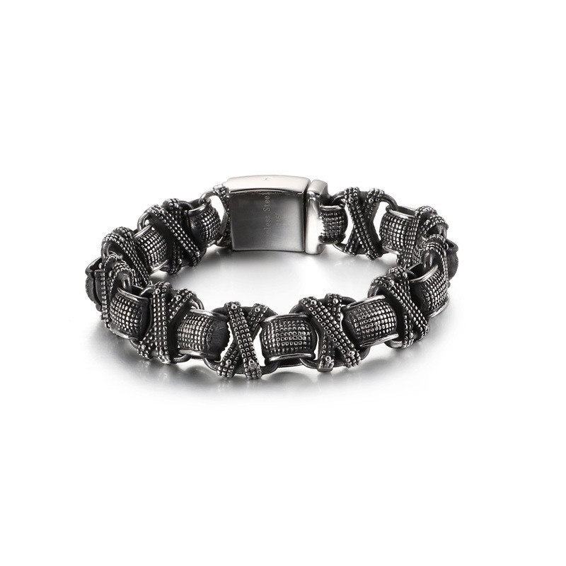 Cool Cross Armbånd Herre Chic Titanium Armbånd