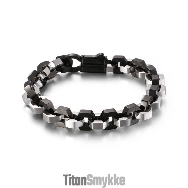 Geometrisk Titaniumarmbånd Til Mænd