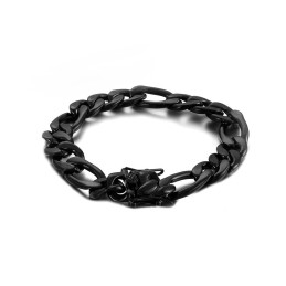 Moderigtigt Sort Titanium Armbånd Til Mænd