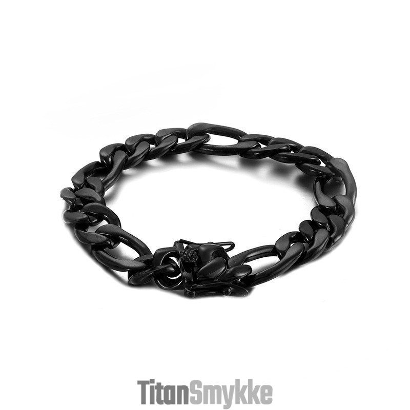 Moderigtigt Sort Titanium Armbånd Til Mænd