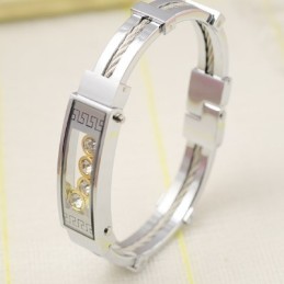 Herre Titanium Diamant Armbånd