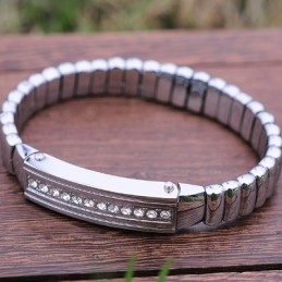Herre Titanium Diamant Armbånd