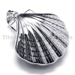 Shell Design Titanium Vedhæng - Gratis Kæde