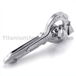 Kærlighed Titanium Lovers Nøglevedhæng - Gratis Kæder