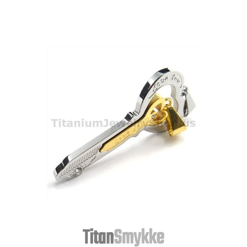 Gloden Titanium Lovers Nøglevedhæng - Kæder Uden Vedhæng