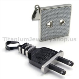 Titanium Lovers Vedhængsfri Kæder Med Socket And Plug