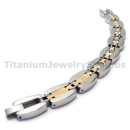 Herrearmbånd I Titanium Med Diamanter